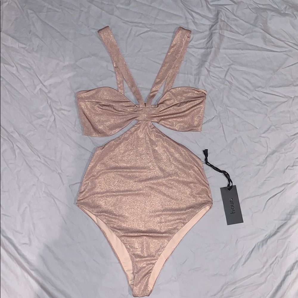 H:ours Champagne shimmery body suit!
